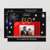 Gold Christmas Surprise 60ste bruiloft Jubileum Kaart (Voorkant / Achterkant)