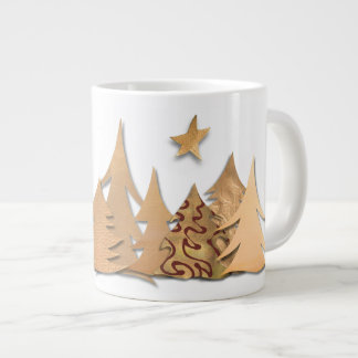 Gold Christmas Tree Forest Specialty Mug Grote Koffiekop