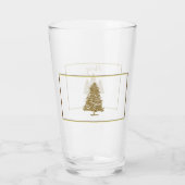 Gold Christmas Trees Glas (Achterkant)