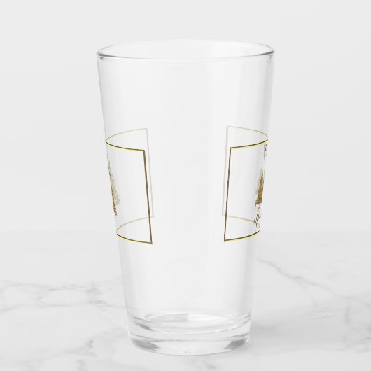 Gold Christmas Trees Glas (Rechts)