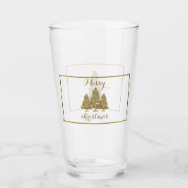 Gold Christmas Trees Glas