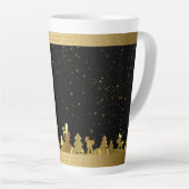 Gold Christmas Village Latte Mok (Rechterhoek)