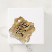 Gold Christus de Savior Christelijke Kerstmis Bedankjes Labels (In situ)