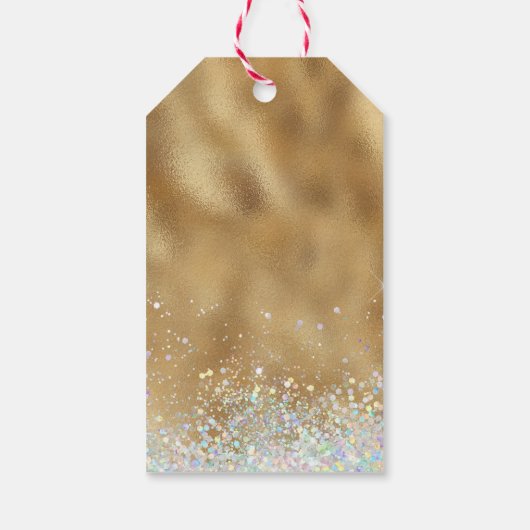 Gold Christus de Savior Christelijke Kerstmis Cadeaulabel (Achterkant)