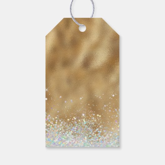 Gold Christus de Savior Christelijke Kerstmis Cadeaulabel (Achterkant)