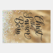 Gold Christus de Savior Christelijke Kerstmis Inpakpapier Vel (Voorkant)