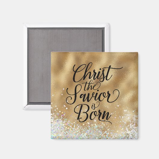 Gold Christus de Savior Christelijke Kerstmis Magneet (Voorkant / Achterkant)