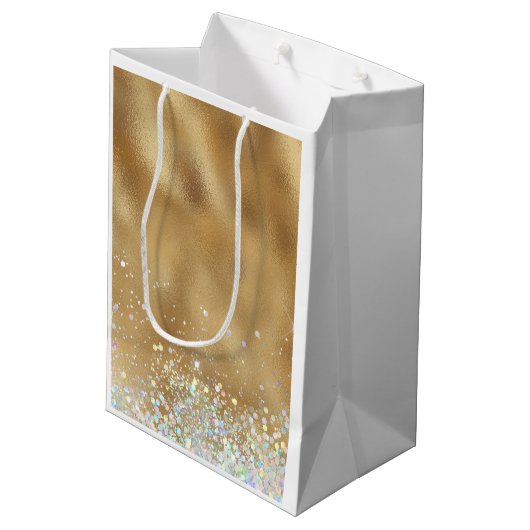 Gold Christus de Savior Christelijke Kerstmis Medium Cadeauzakje (Achterkant Gekanteld)