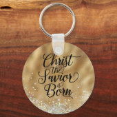 Gold Christus de Savior Christelijke Kerstmis Sleutelhanger (Voorkant)