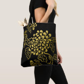 Gold Chrysanthemum op elke kleur Tote Bag (Dichtbij)