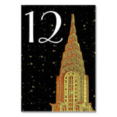 Gold Chrysler Building Skyline 2 DIY Starry BG Kaart (Achterkant)