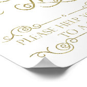 Gold Cigar Bar - Licht 's nachts op Poster (Hoek)