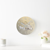 Gold Cinderella Princess Carriage & Horse Custom Ronde Klok (Huis)