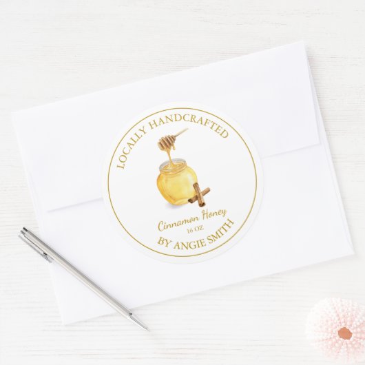 Gold Cinnamon Infused Honey Label | Wit (Envelop)