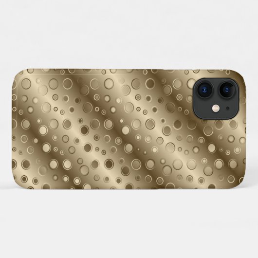 Gold Circle Champagne Bling telefoonhoesje Case-Mate iPhone Case (Achterkant (horizontaal))