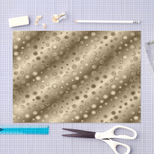 Gold Circle Champagne Bling tissue papier (Craft)