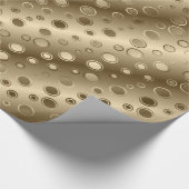 Gold Circle Champagne Bling-verpakkingspapier Cadeaupapier (Hoek)