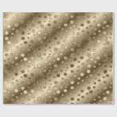 Gold Circle Champagne Bling-verpakkingspapier Cadeaupapier (Vlak)