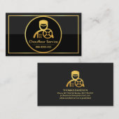 Gold Circle Dual Grey-stuurprogramma voor zwarte l Visitekaartje (Voorkant / Achterkant)