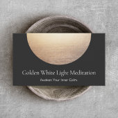 Gold Circle Elegant minimalistisch zwart Visitekaartje