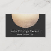 Gold Circle Elegant minimalistisch zwart Visitekaartje (Voorkant)