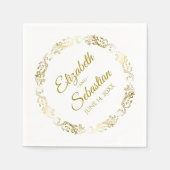 Gold Circle Filigree Elegant Simple Wedding Servet (Voorkant)