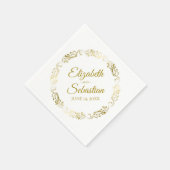 Gold Circle Filigree Elegant Simple Wedding Servet (Hoek)