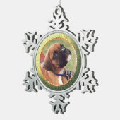 Gold Circle Foto Snowflake Ornament (Rechts)