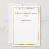 Gold Circle & Green Family Photo Christmas Card Kaart (Achterkant)