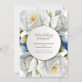 Gold Circle Lijst White Roses Bloemen Achtergrond Kaart