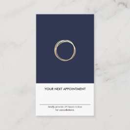 Gold Circle Midnight Blue-afspraak - Verticaal Visitekaartje