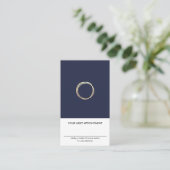 Gold Circle Midnight Blue-afspraak - Verticaal Visitekaartje (Staand voorkant)
