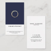 Gold Circle Midnight Blue-afspraak - Verticaal Visitekaartje (Voorkant / Achterkant)