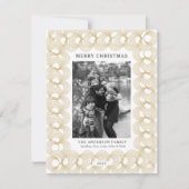 Gold Circle Pattern | Kerstfeest met foto's Feestdagenkaart (Voorkant)