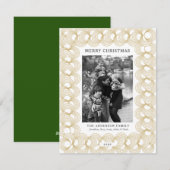 Gold Circle Pattern | Kerstfeest met foto's Feestdagenkaart (Voorkant / Achterkant)