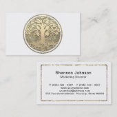 Gold Circle Tree (gouden cirkelvormig) Visitekaartje (Voorkant / Achterkant)