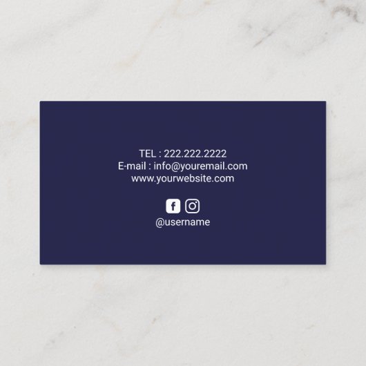 Gold Circle Yoga Warrior Pose Wellness Spa Marine Visitekaartje (Achterkant)