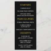 Gold Circled Pentagram, Halloween Menu (Achterkant)