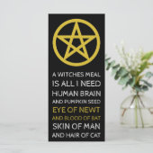 Gold Circled Pentagram, Halloween Menu (Staand voorkant)