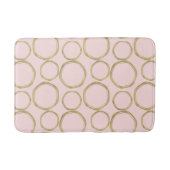 Gold Circles & Blushing Pink Modern Trendy Badmat (Voorkant)