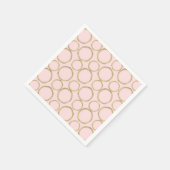 Gold Circles & Blushing Pink Modern Trendy Chic Servet (Hoek)