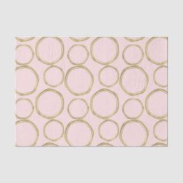 Gold Circles & Blushing Pink Modern Trendy Chic Tissuepapier