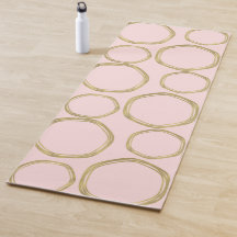 Gold Circles & Blushing Pink Modern Trendy Chic