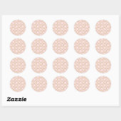 Gold Circles & Blushing Pink Modern Trendy Ronde Sticker (Vel)