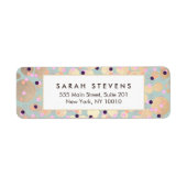 Gold Circles Colorful Confetti Beauty Salon Etiket (Voorkant)