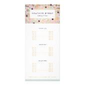 Gold Circles en Confetti Pattern Beauty Salon Reclamekaart (Voorkant)