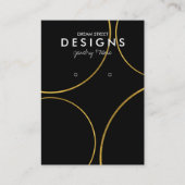 Gold Circles Geometric Earring Display Kaart Visitekaartje (Voorkant)