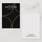 Gold Circles Geometric Earring Display Kaart Visitekaartje (Voorkant / Achterkant)