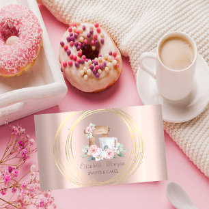 Gold Circles Glitter Mixer Flowers Roos Gold Visitekaartje