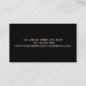 Gold Circles Glitter Whisk Black Visitekaartje (Achterkant)